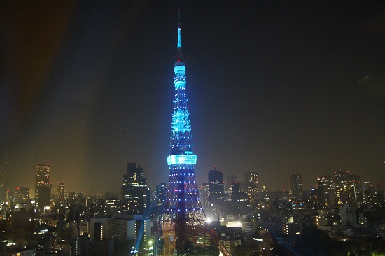 「世界糖尿病デー」 東京タワー ライトアップ
